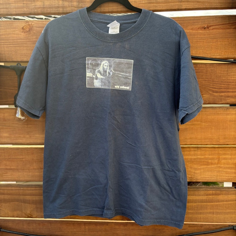 Gildan T-Shirt Mens Large Navy Blue Good Used Gregg Allman Old School Graphic